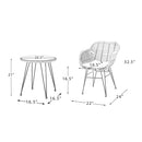 Liriope Outdoor Patio Bistro Set 3 Piece Rattan Seating Group with Cushions - Atlantic Fine Furniture Inc