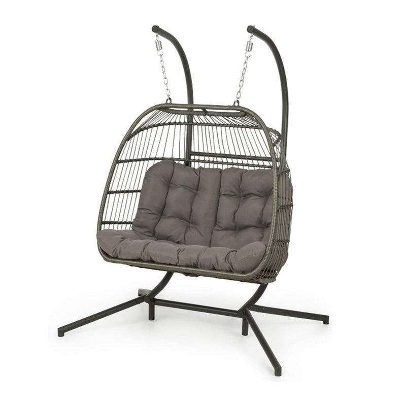 Luxury 2 Person X-Large Double Swing Chair Wicker Hanging Egg Chair - Atlantic Fine Furniture Inc