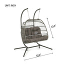 Luxury 2 Person X-Large Double Swing Chair Wicker Hanging Egg Chair - Atlantic Fine Furniture Inc