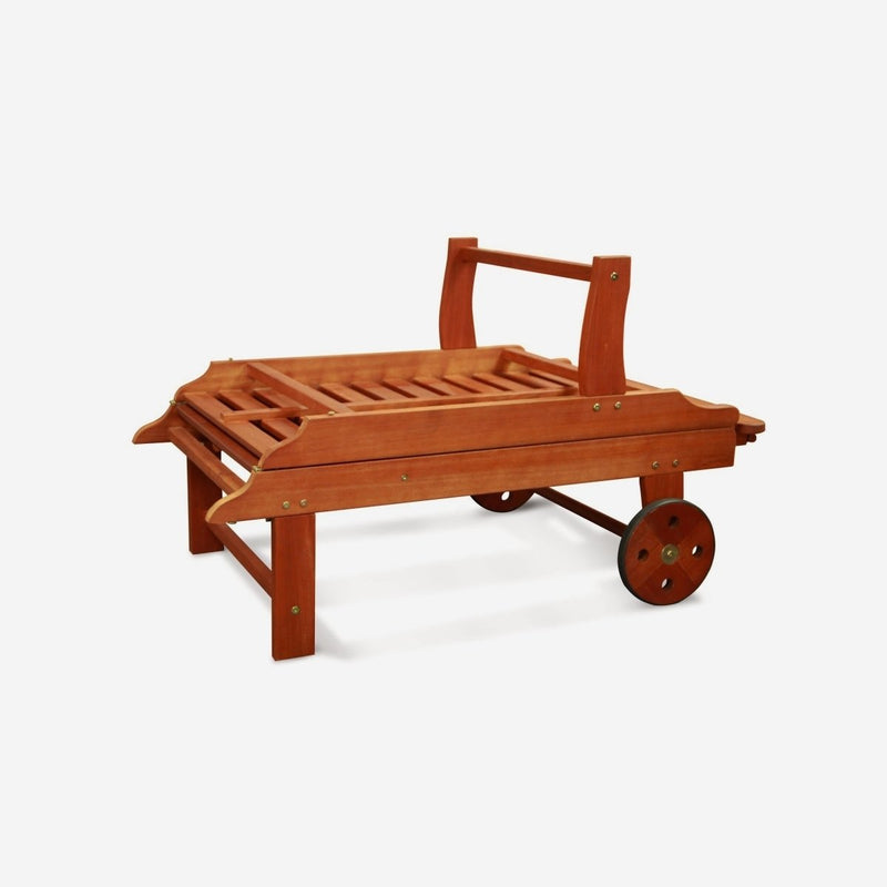 Malibu Outdoor Wood Folding Sunbathing Chaise Lounge - Atlantic Fine Furniture Inc