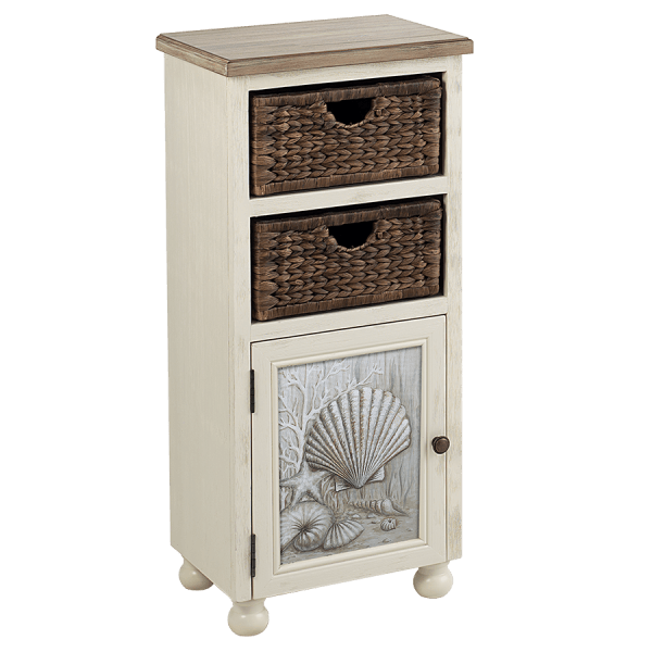 Maria Island Cabinet - Urban Gray with Optional Insert Panel - Atlantic Fine Furniture Inc