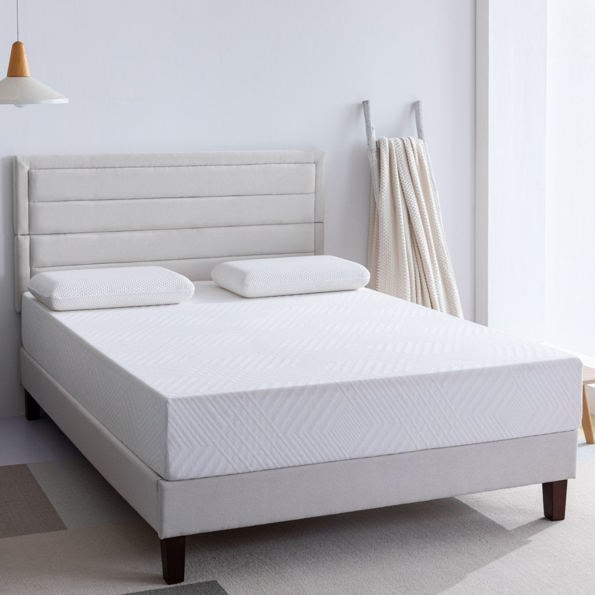 Memory Foam King Mattress, 10 inch Gel Memory Foam Mattress for a Cool Sleep, Bed in a Box, Green Tea Infused, CertiPUR-US Certified, Made in USA - Atlantic Fine Furniture Inc