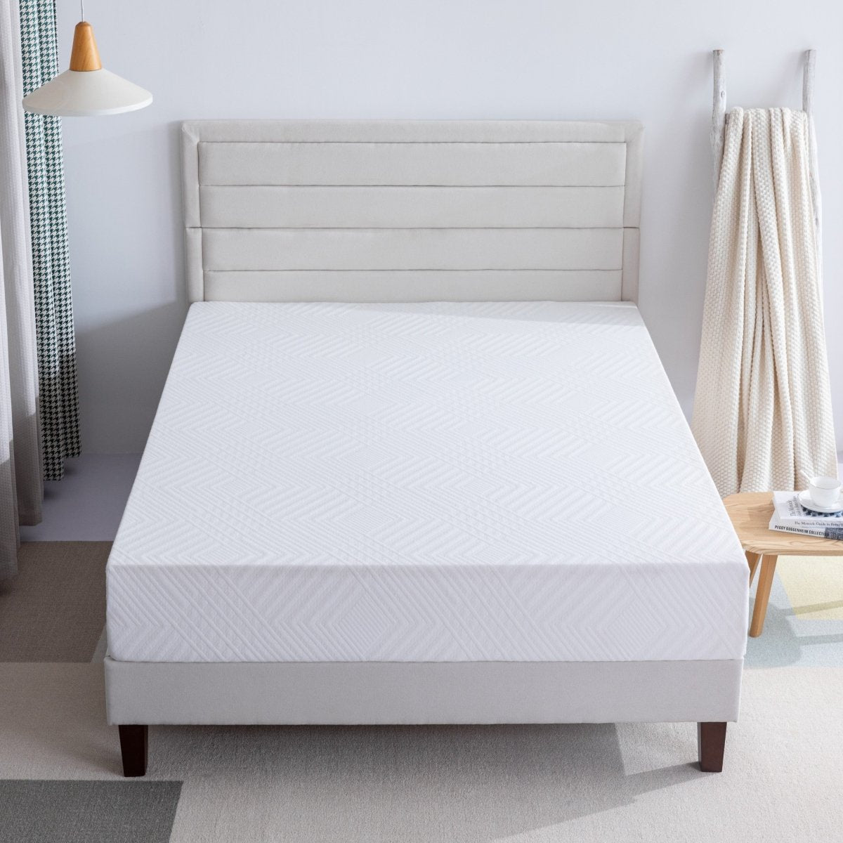 Memory Foam Queen Mattress, 10 inch Gel Memory Foam Mattress for a Cool Sleep, Bed in a Box, Green Tea Infused, CertiPUR-US Certified, Made in USA - Atlantic Fine Furniture Inc